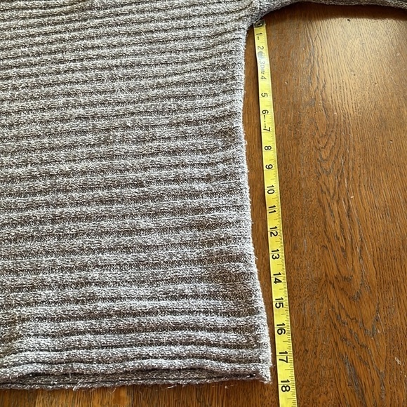 Spense Knits Gray Ribbed Sweater 3/4 Sleeves Crewneck Size Medium - Picture 10 of 11